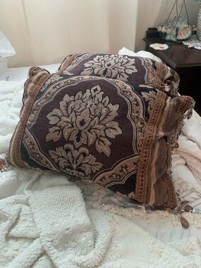 J.Queen New York brown Jacquard pillows
